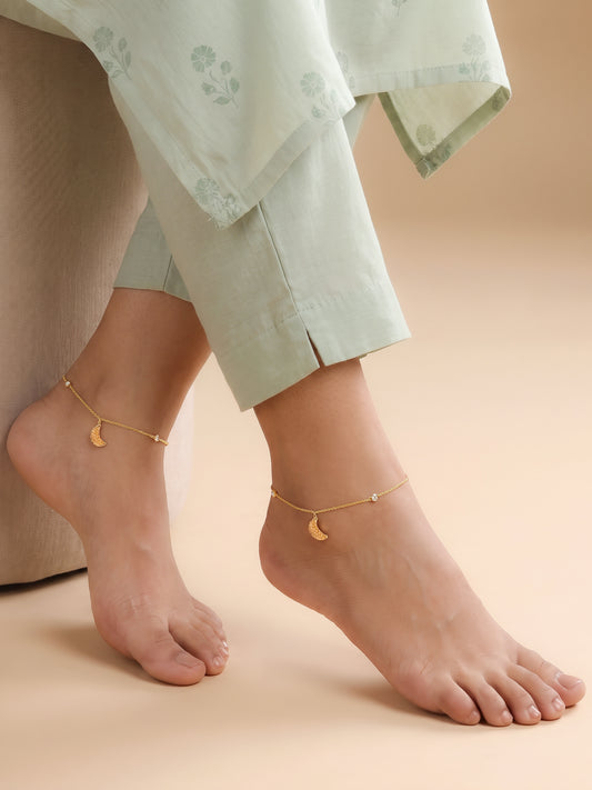 Golden Gujiya Anklet