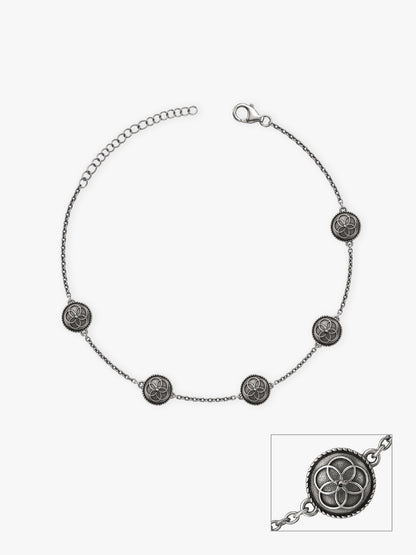 Oxidised Silver Brisa Anklet