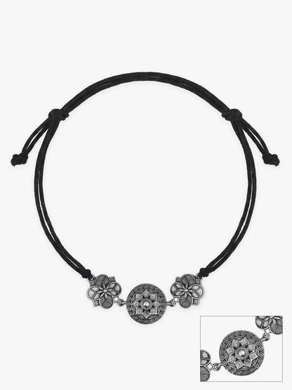 Oxidised Silver Navira Anklet