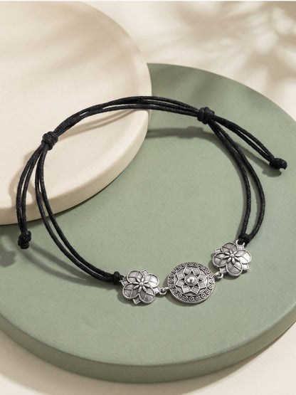 Oxidised Silver Navira Anklet