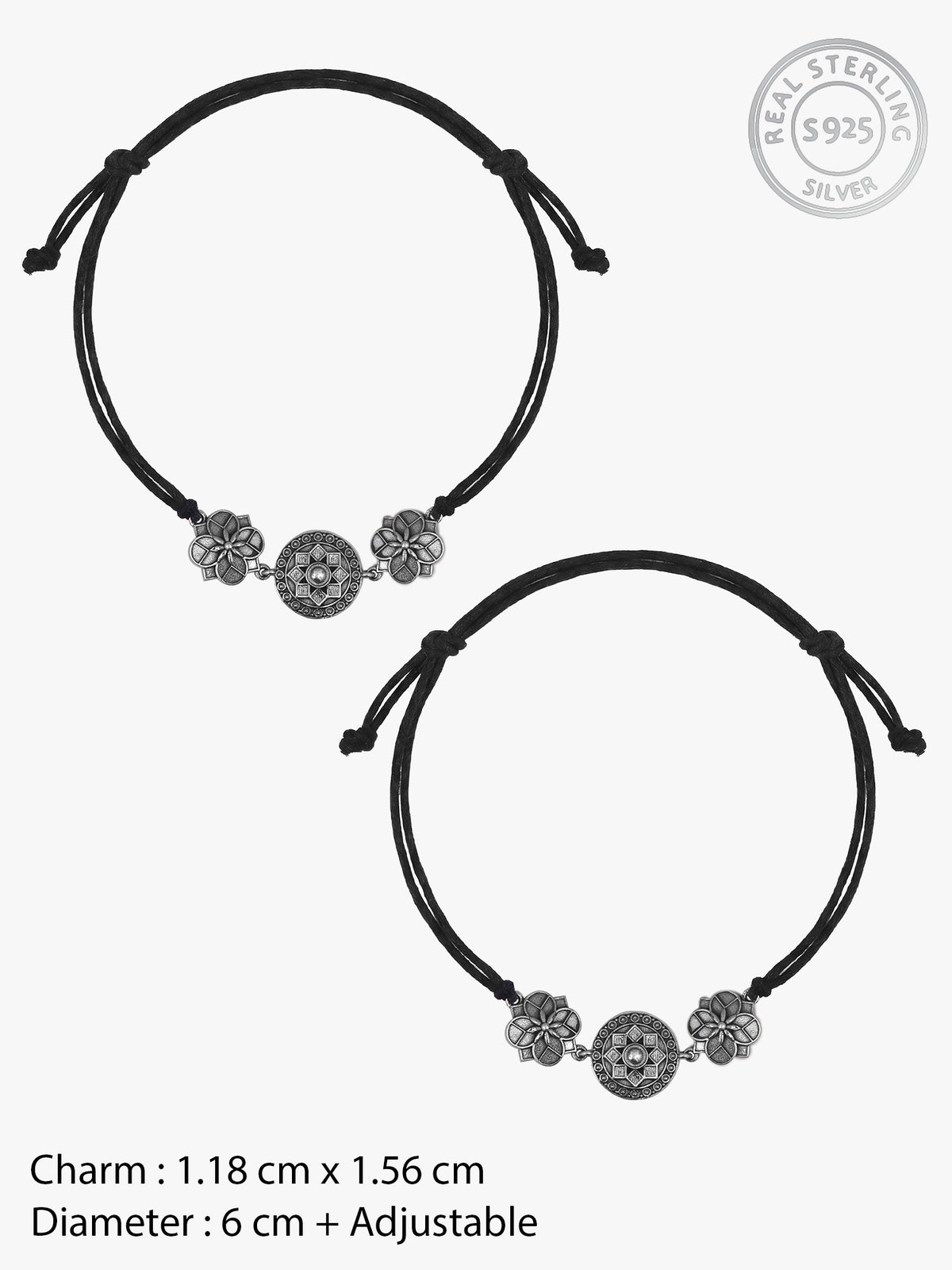 Oxidised Silver Navira Anklet