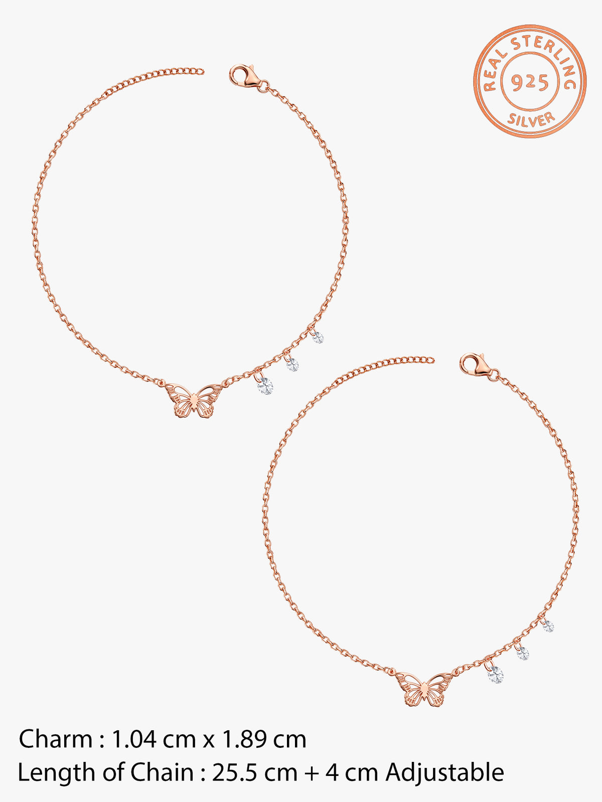 Rose Gold Callirrhoe Anklet