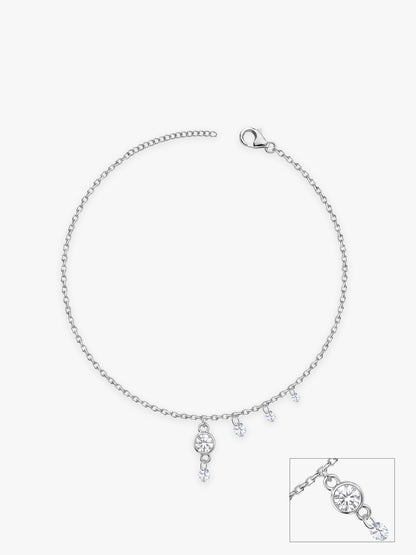 Silver Twinkle Trail Anklet