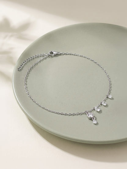 Silver Twinkle Trail Anklet