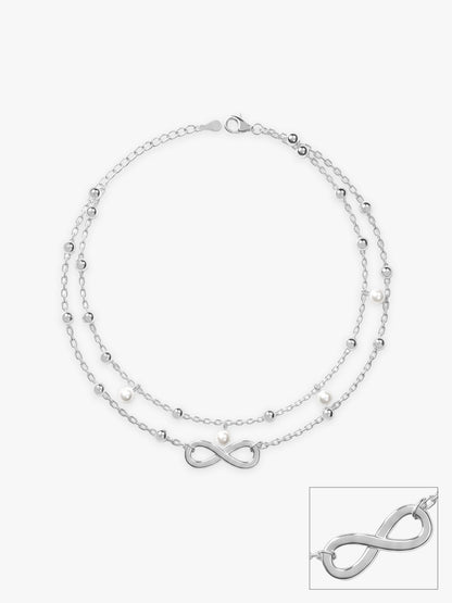 Silver Infinity Anklet