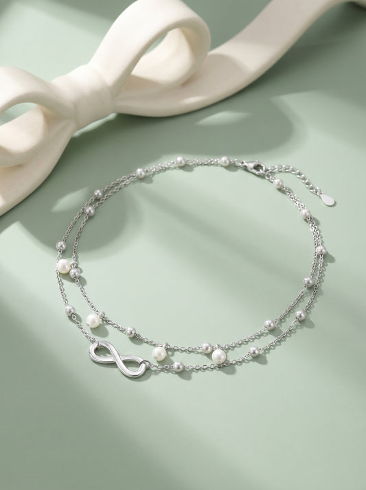 Silver Infinity Anklet