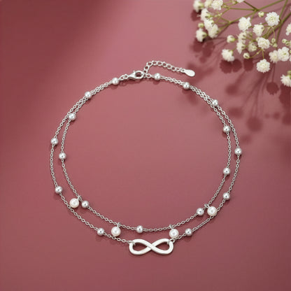 Silver Infinity Anklet