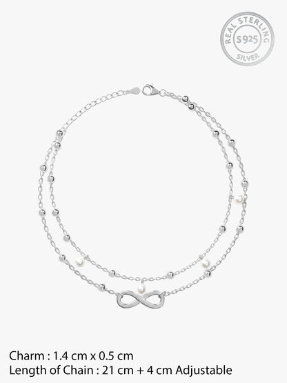 Silver Infinity Anklet