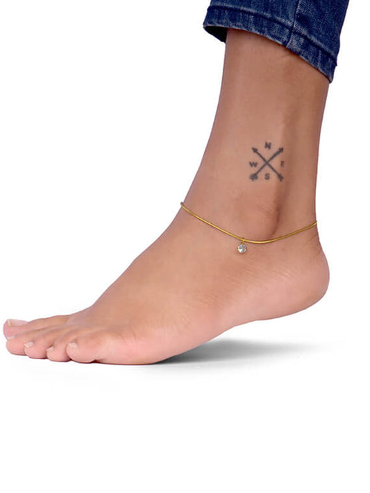 Golden Dangling Charm Anklet