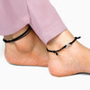 Silver Infinity Black Thread Anklets