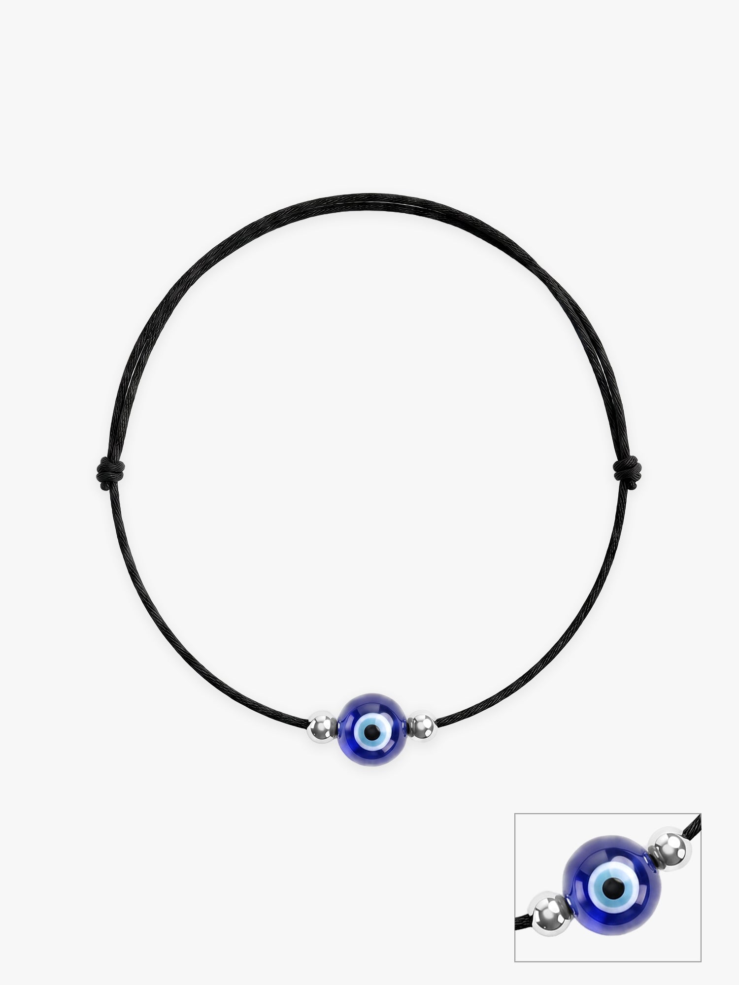 Silver Evil Eye Anklet