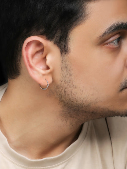 Oxidised Silver Ring Baali (Hoops) For Him