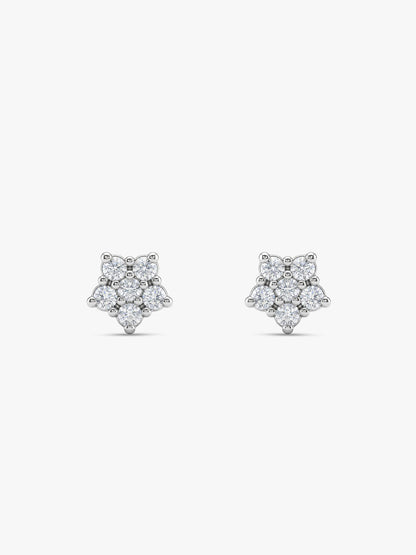 Silver Zircon Constellation Earrings