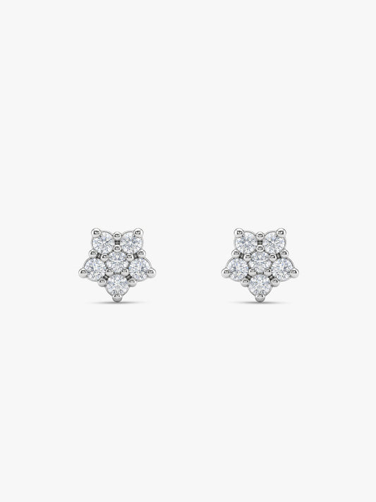 Silver Zircon Constellation Earrings