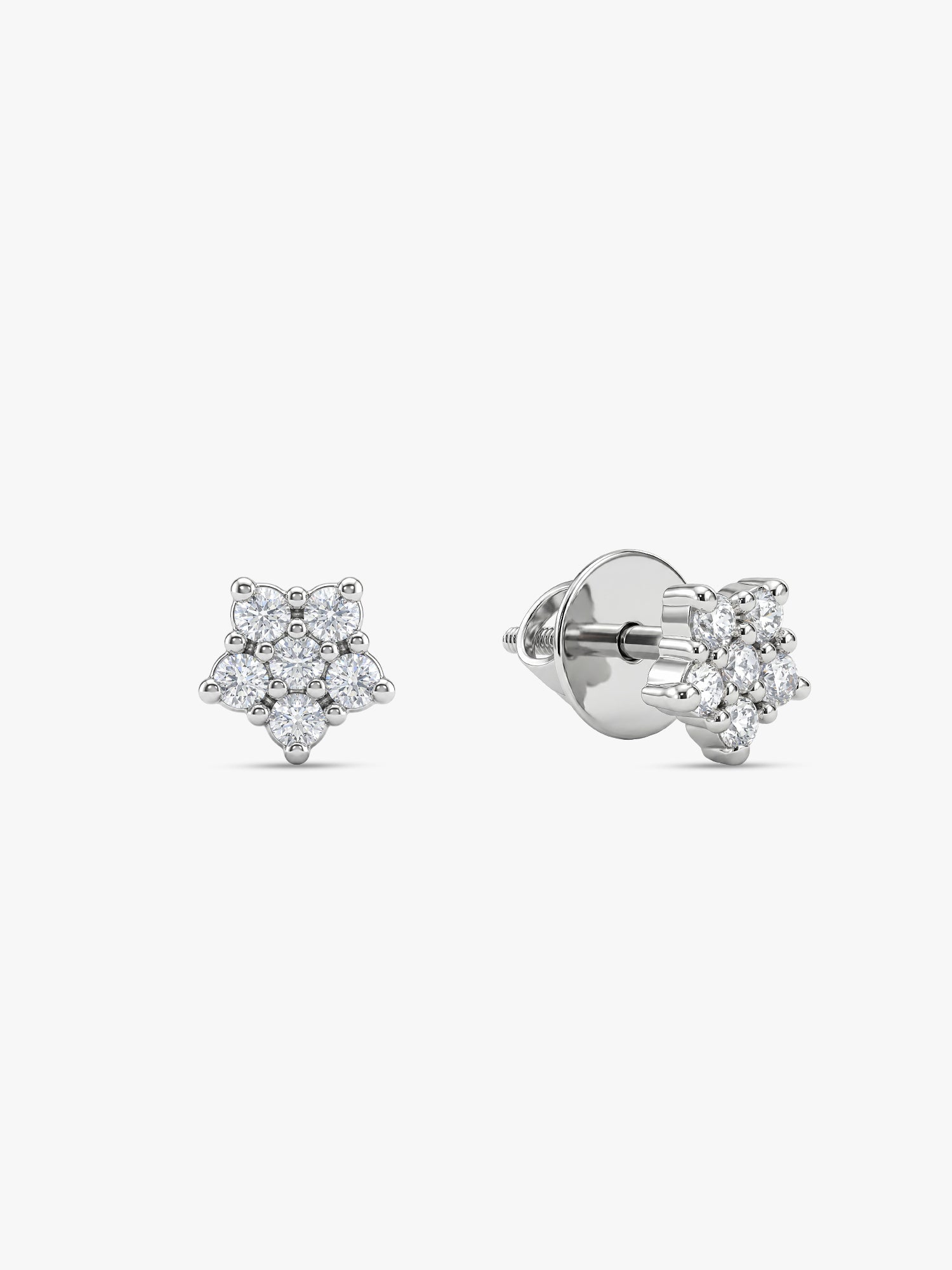 Silver Zircon Constellation Earrings