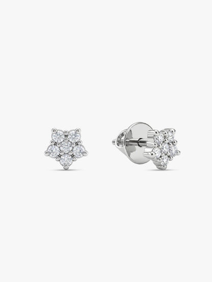 Silver Zircon Constellation Earrings
