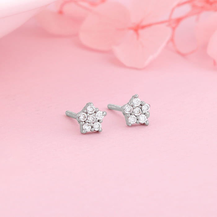 Silver Zircon Constellation Earrings – GIVA - Main Image