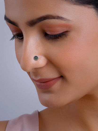 Oxidised Silver Classic Nose Pin