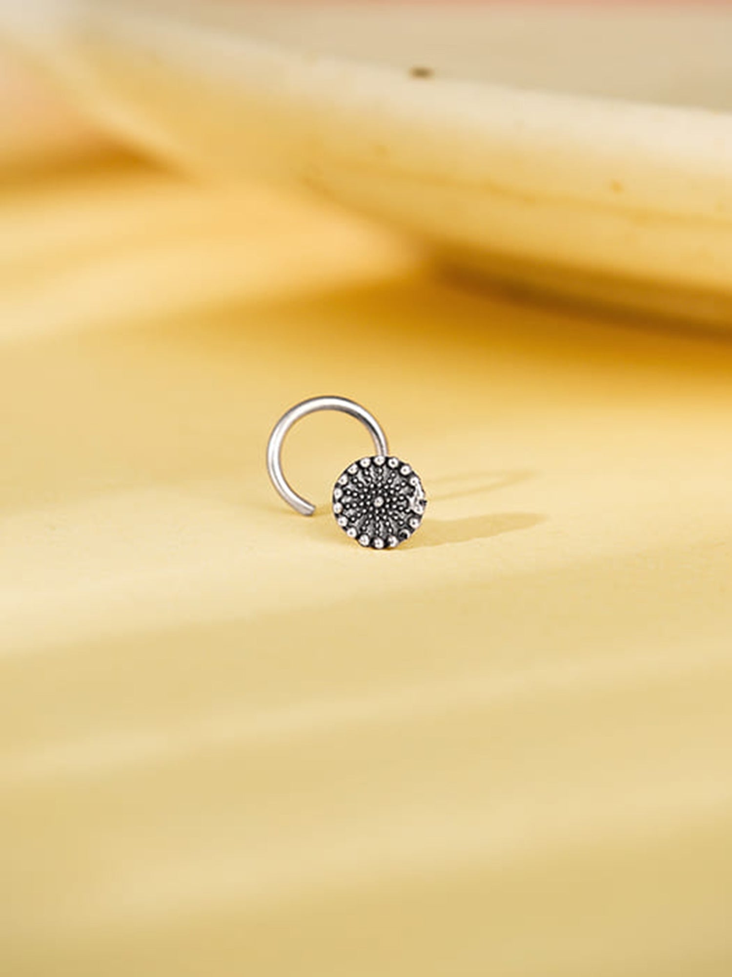 Oxidised Silver Classic Nose Pin