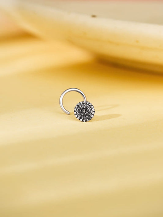 Oxidised Silver Classic Nose Pin