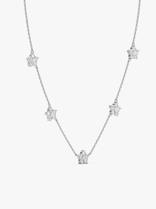 Silver Star Constellation Necklace