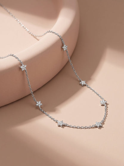 Silver Star Constellation Necklace