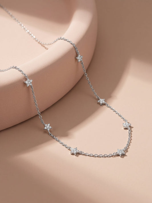 Silver Star Constellation Necklace
