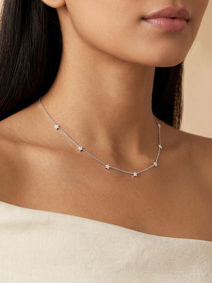 Silver Star Constellation Necklace