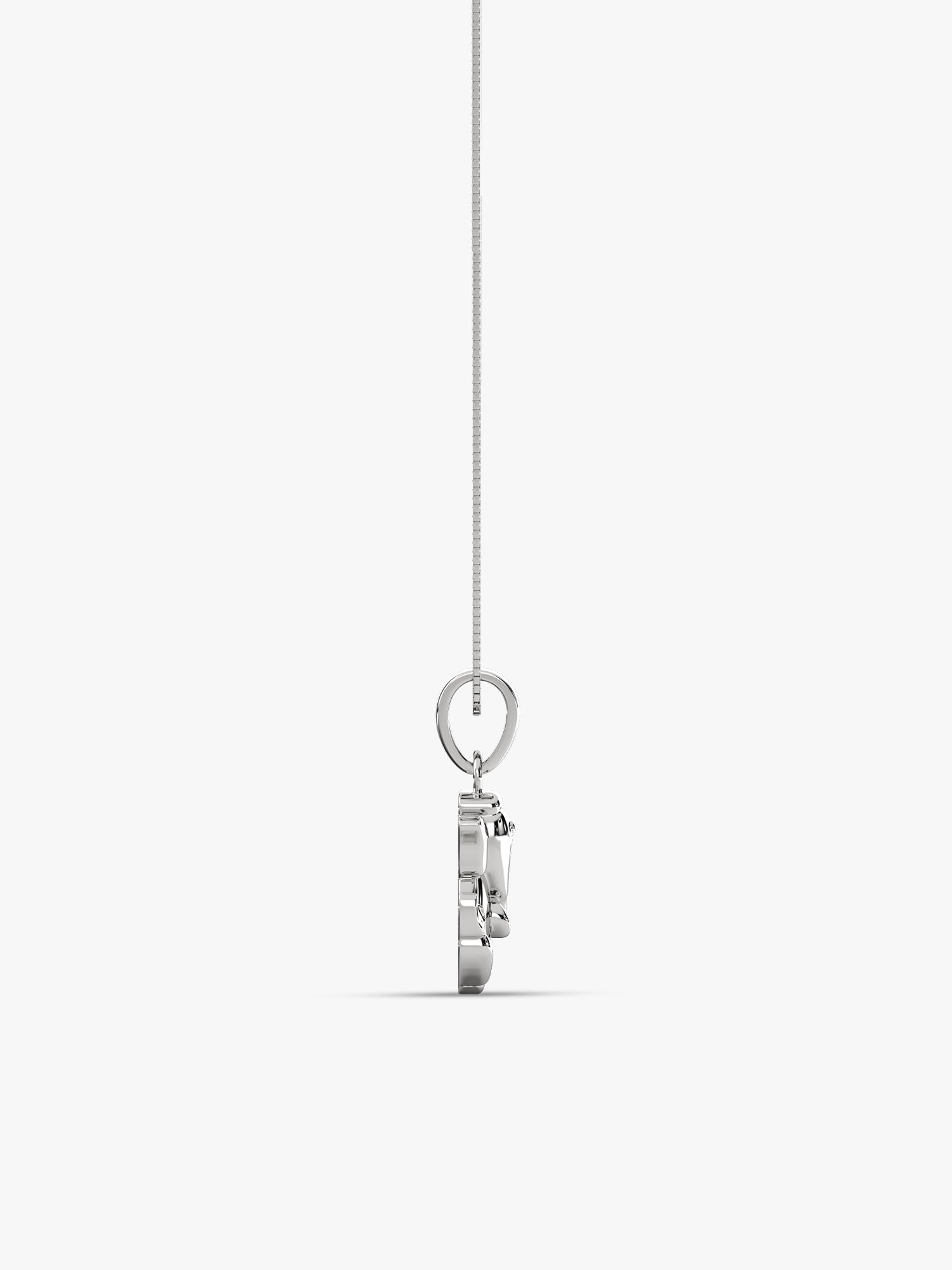 Silver Ganpati Pendant with Box Chain