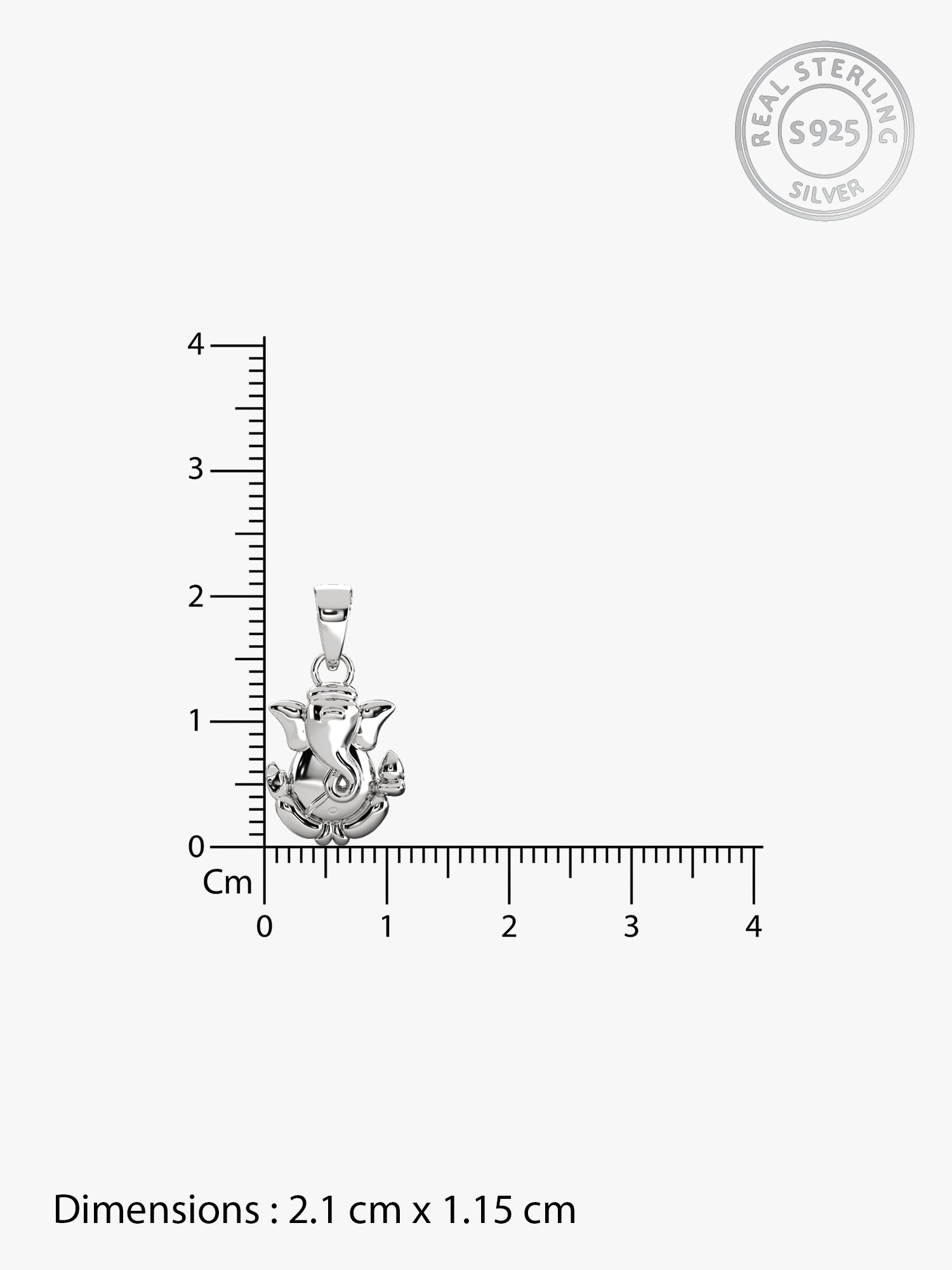 Silver Ganpati Pendant with Box Chain