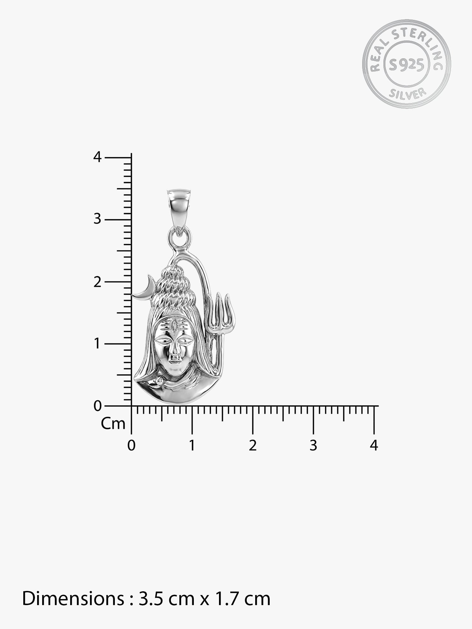 Silver Shiva Pendant with Box Chain
