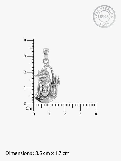 Silver Shiva Pendant with Box Chain