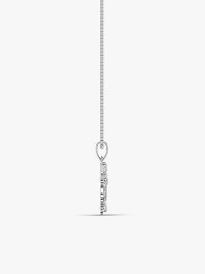 Silver Radha-Krishna Pendant with Box Chain