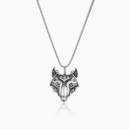 Oxidised Silver Vahan Bull Pendant with Link Chain For Him
