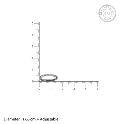 Oxidised Silver Minimal Boho Ring