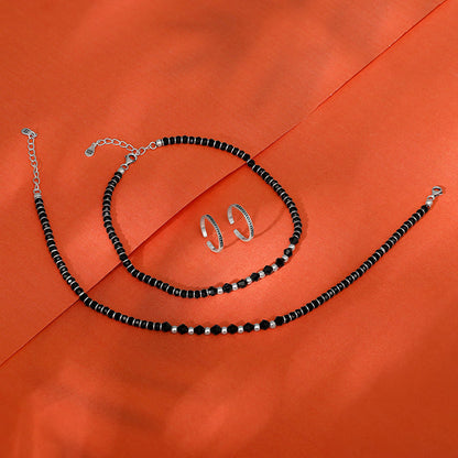 Oxidised Silver Shakuntala Set