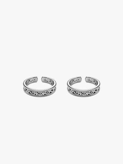 Oxidised Silver Grace Toe Ring