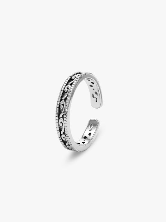 Oxidised Silver Grace Toe Ring