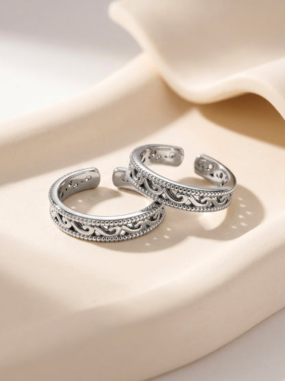 Oxidised Silver Grace Toe Ring