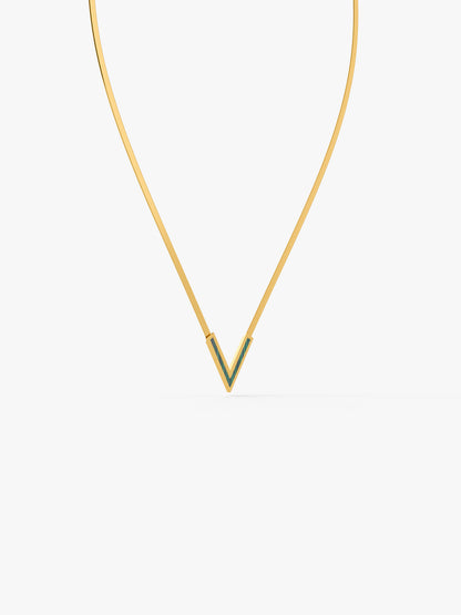 Sharp Babe Gold Plated Necklace
