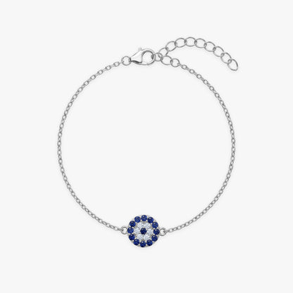 Silver Astra Evil Eye Bracelet