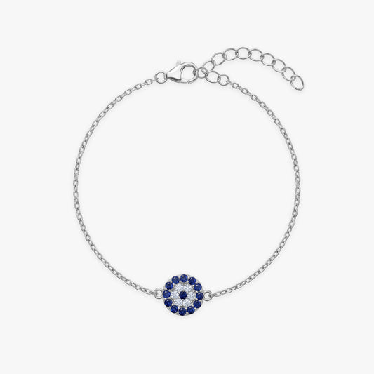 Silver Astra Evil Eye Bracelet