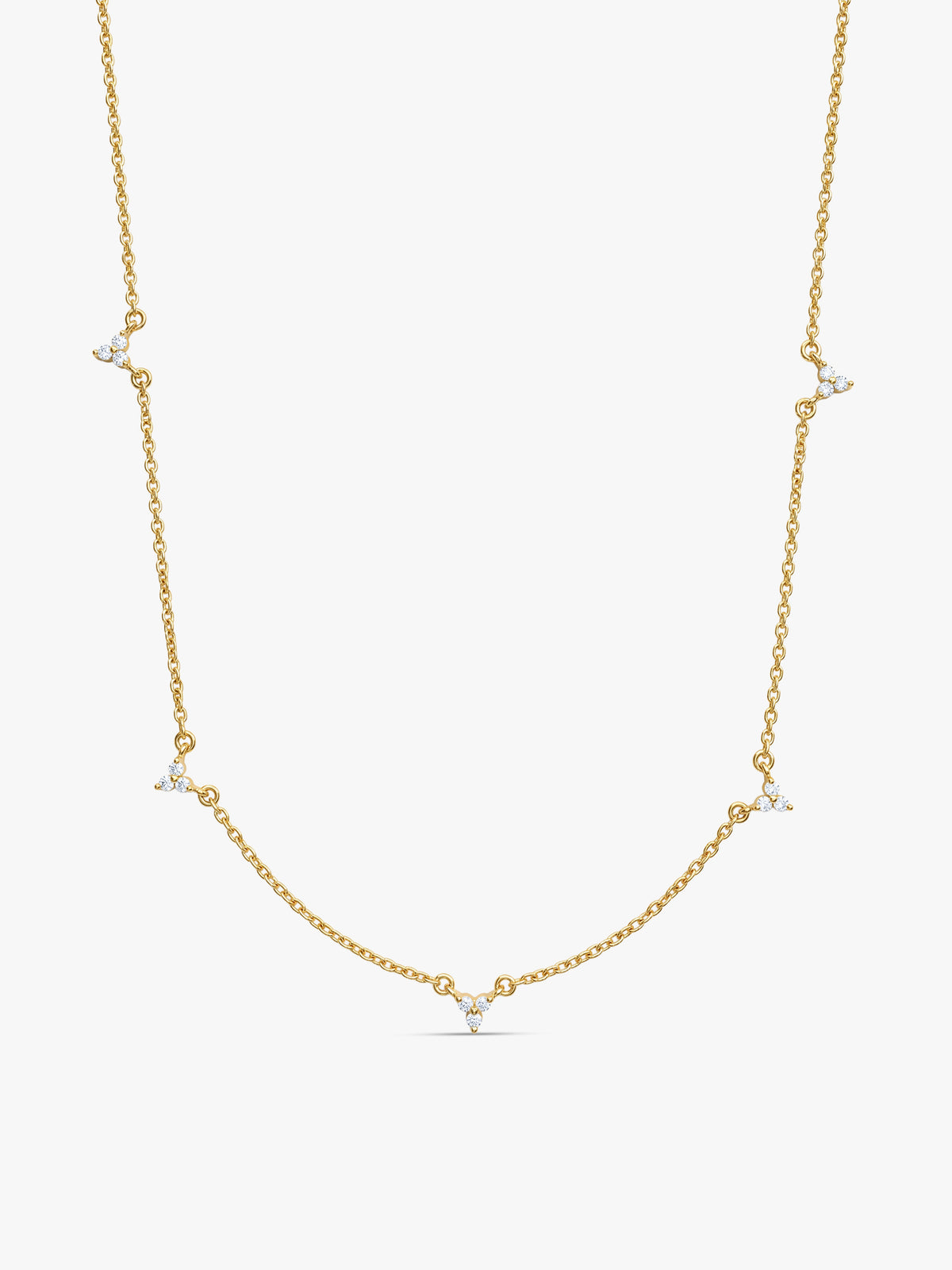 Golden Floret Station Necklace