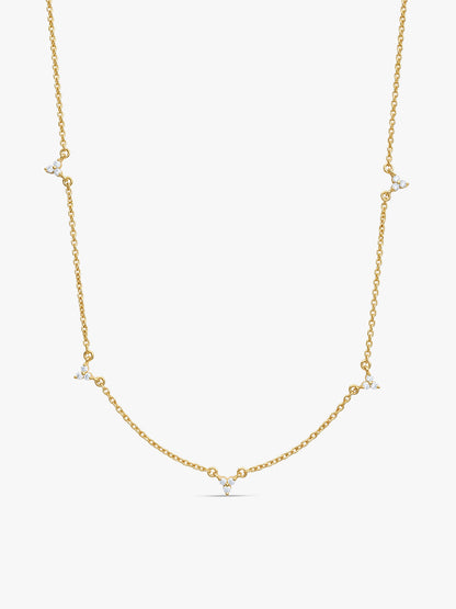 Golden Floret Station Necklace