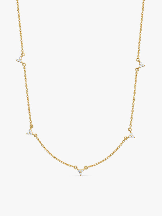Golden Floret Station Necklace