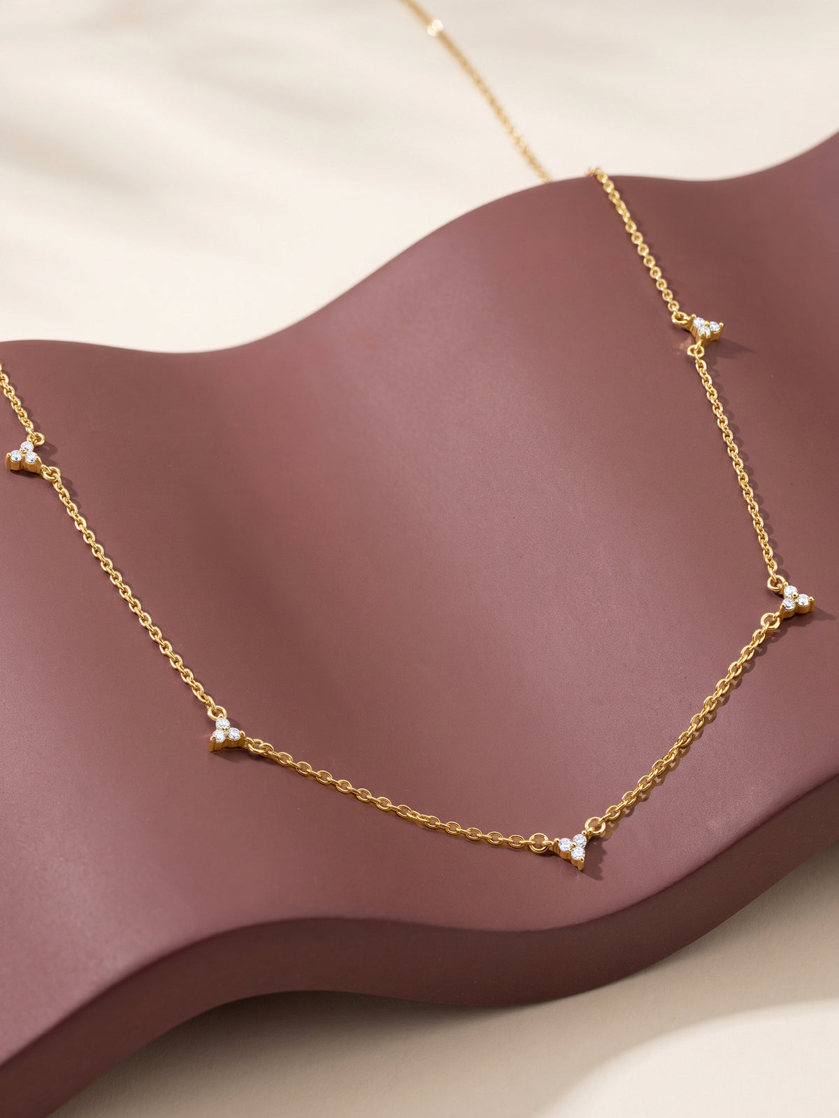 Golden Floret Station Necklace