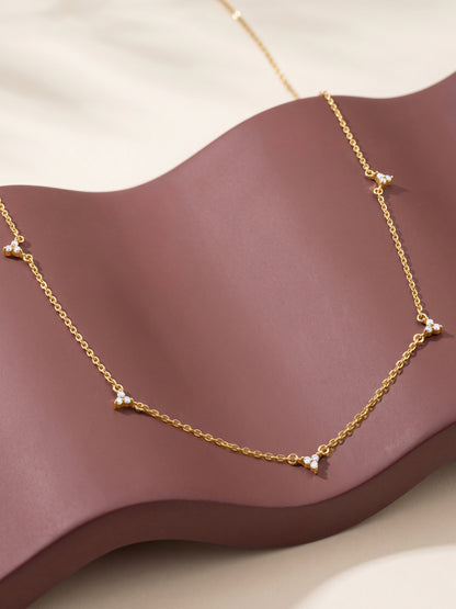 Golden Floret Station Necklace