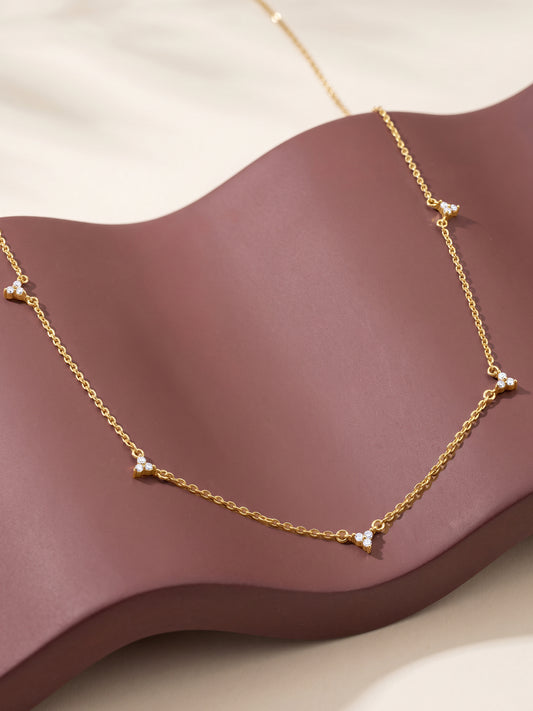 Golden Floret Station Necklace