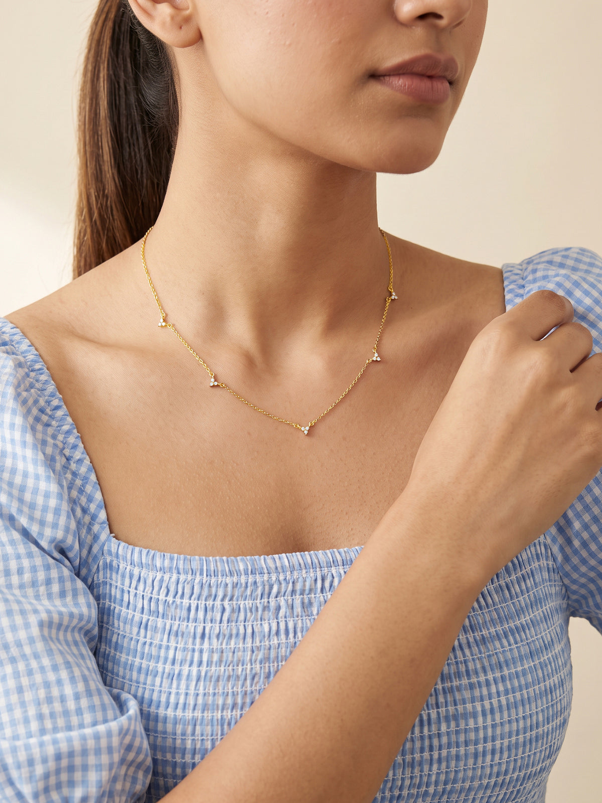 Golden Floret Station Necklace