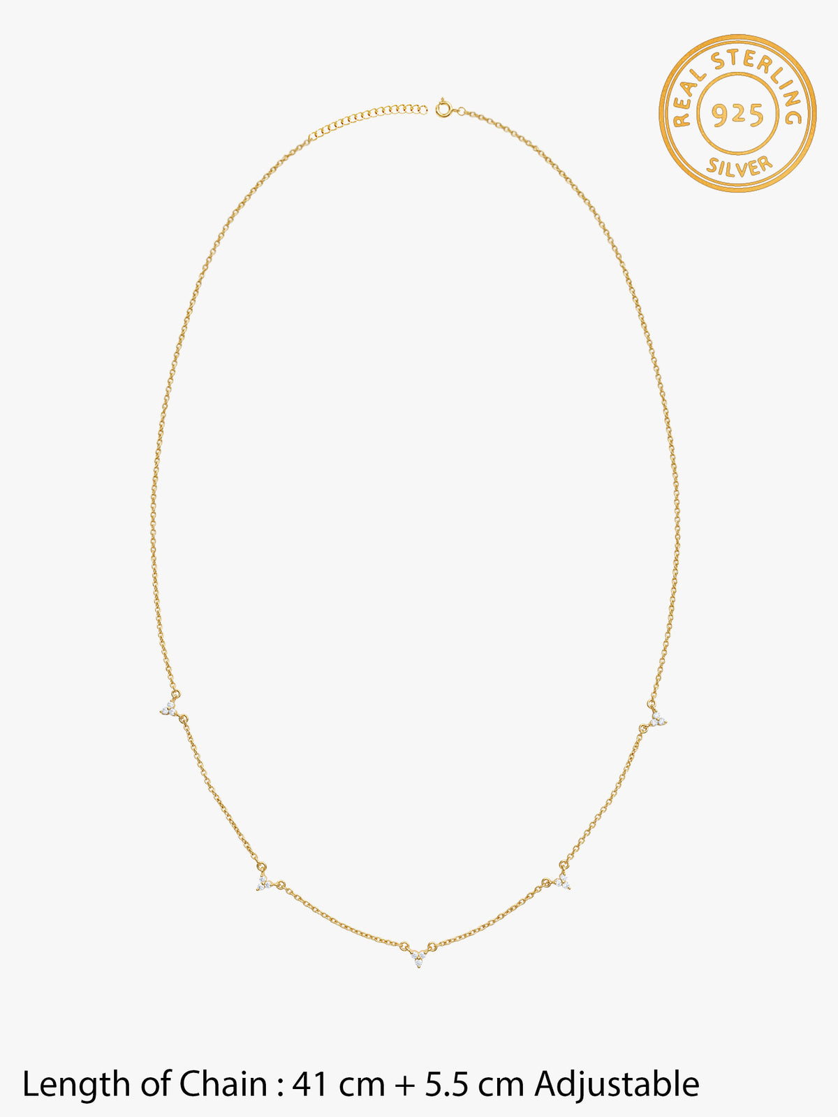 Golden Floret Station Necklace